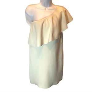 Mily one shoulder asymmetrical ruffle dress size s